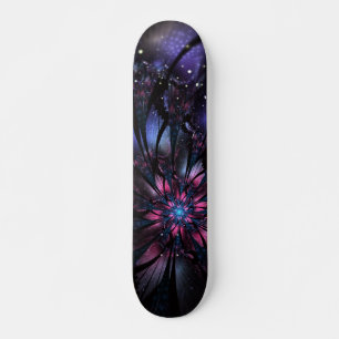 Skateboard Resumen del diseño de flor fractal.