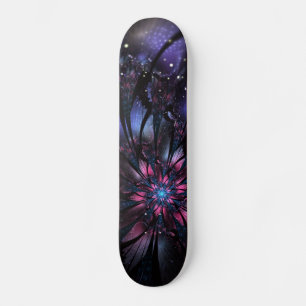 Skateboard Resumen del diseño de flor fractal.