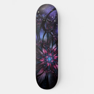 Skateboard Resumen del diseño de flor fractal.
