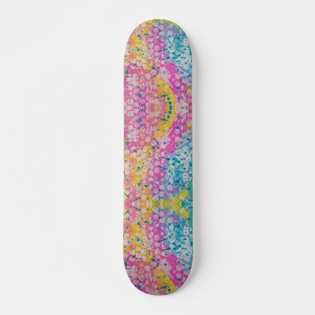 Skateboard Resumen Diseño multicolor (Anverso )