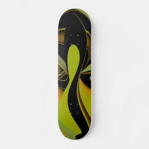 Skateboard Resumen en amarillo y negro