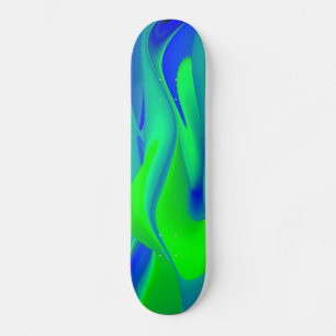 Skateboard Resumen en azul verde