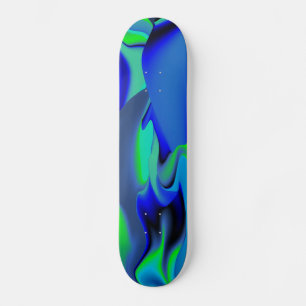 Skateboard Resumen en verde y azul