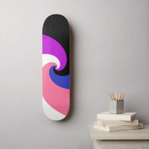 Skateboard Resumen Espiral de Groovy Boho Indicador del Orgul