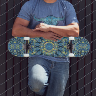 Skateboard Resumen Groovy Van Gogh Starry Night Mandala