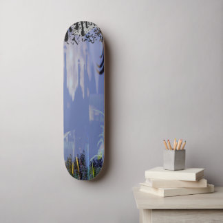 Skateboard Resumen Grunge Paint Drin Blue Guay Tones