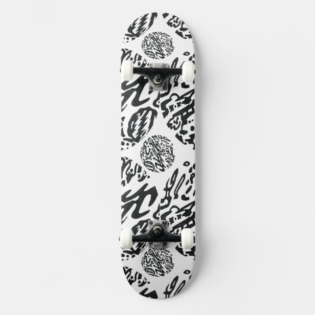 Skateboard Resumen "Medianoche" de B&W (Anverso)
