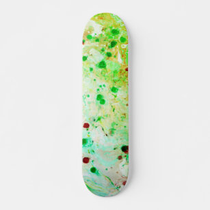 Skateboard Resumen moderno verde amarillo de moda de plantill