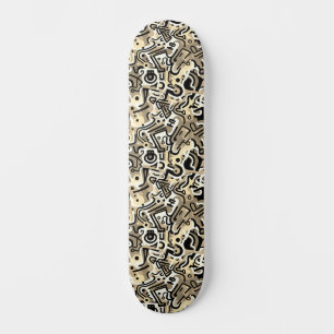 Skateboard Resumen monocromático arte urbano