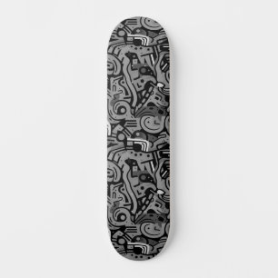 Skateboard Resumen monocromático arte urbano