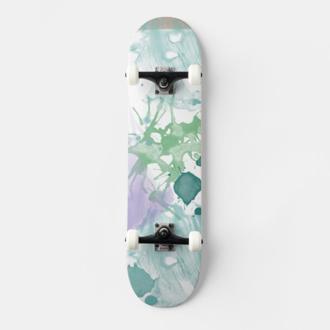 Skateboard Resumen Paint Purple Green (Anverso)