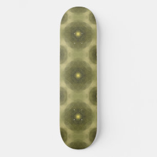 Skateboard Resumen Patrón sin foco de flor verde oliva