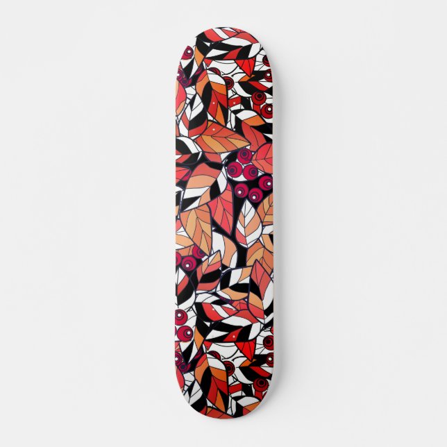 Skateboard Resumen personalizado deja bayas negras (Anverso )