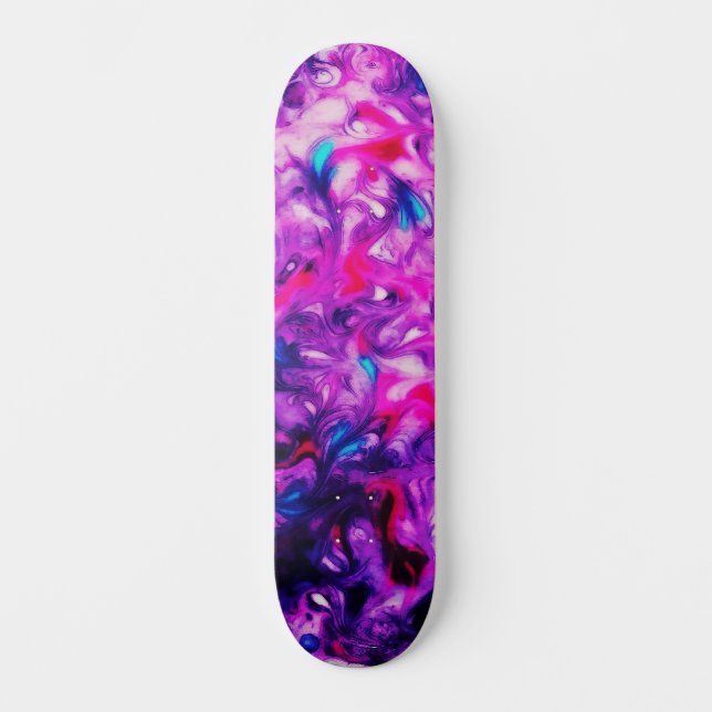 Skateboard Resumen Personalizado Street Art Inspiro Pink Swir (Anverso)