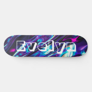 Skateboard Resumen púrpura personalizado Imagen mínima