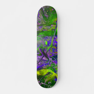 Skateboard Resumen púrpura y verde