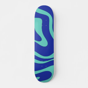 Skateboard Resumen Retro Moderno Resumen Patrón De Giro Líqui