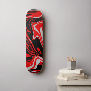 Skateboard Resumen rojo y negro