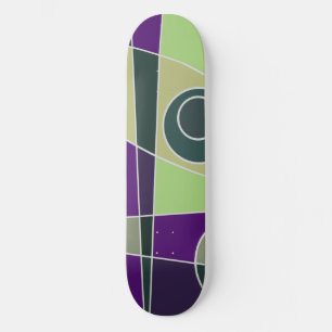 Skateboard Resumen Surfing Green Purple