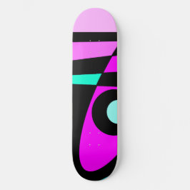 Skateboard Resumen Surfing Turquoise Hot Pink Yellow Black