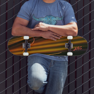 Skateboard Resumen tropical de la Palm Dorada frente a
