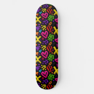 Skateboard Resumen vibrante Patrón sin inconvenientes del art