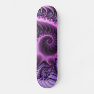 Skateboard Resumen Vivid Guay Pink Purple Fractal Art Spiral