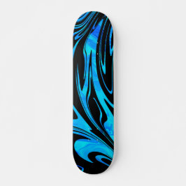 Skateboard Resumen Wave Aqua Blue Black