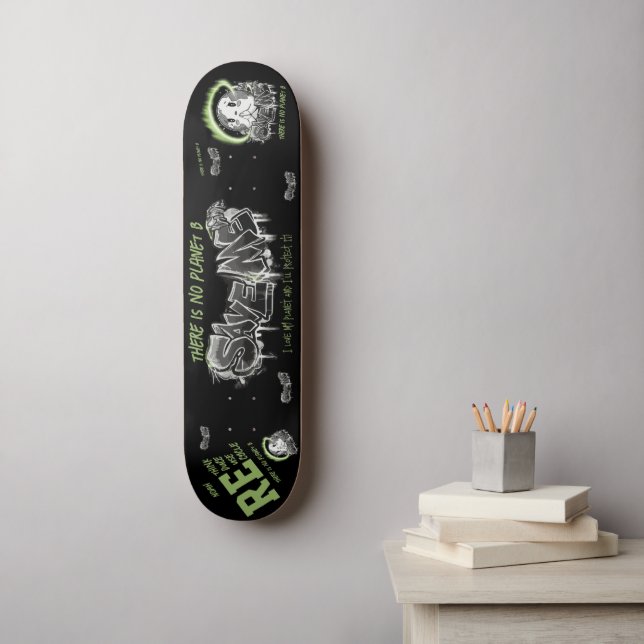 Skateboard Rethink Reduce Reuse Recycle Save Earth (Arte de la pared)