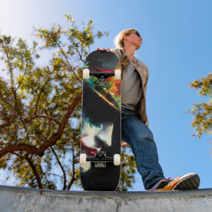 Skateboard Retrato de broma de Navidades festivos