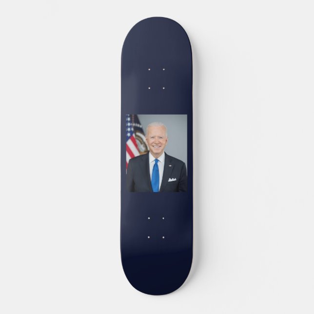 Skateboard Retrato de la Casa Blanca del presidente Joe Biden (Anverso)