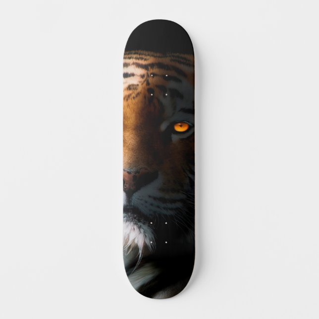 Skateboard Retrato de tigre (Anverso)