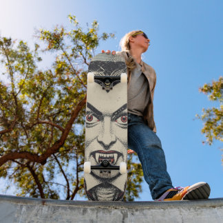 Skateboard Retrato de vampiro vintage