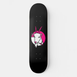 Skateboard Retrato digital de gasa de cómico rosa fondo negro