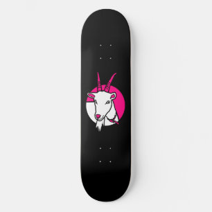 Skateboard Retrato digital de gasa de cómico rosa fondo negro