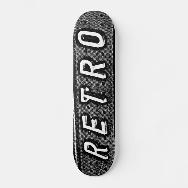 Skateboard Retro - B&W (Anverso)