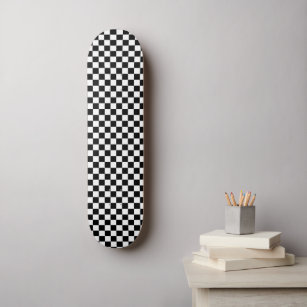 Skateboard Retro Black White Checker arte de Guay Wall Art de