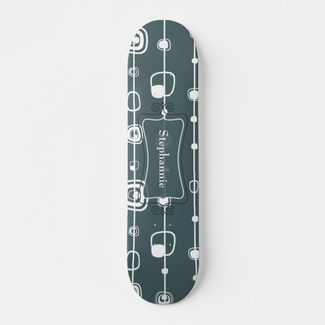 Skateboard Retro Blue Square Comp de los 70 (Anverso )