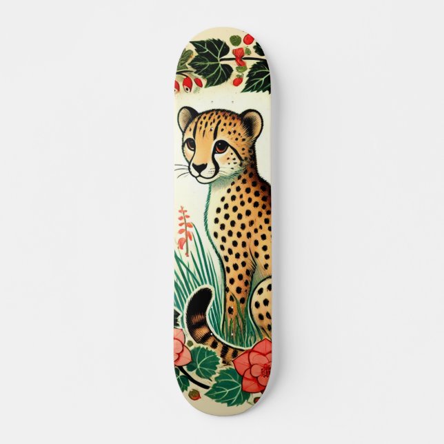 Skateboard Retro Cheetah (Anverso )