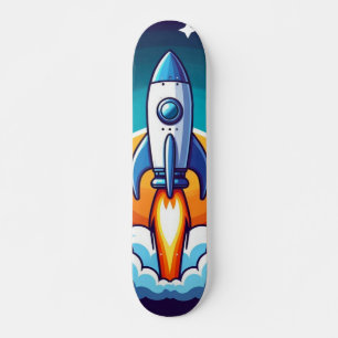 Skateboard Retro, cohete espacial exterior