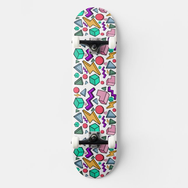 Skateboard Retro de cosecha estética de los años 80 (Anverso)