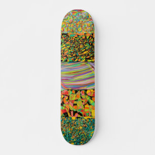 Skateboard retro de revisión de arte abstracto