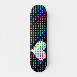 Skateboard Retro Hearts