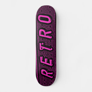 Skateboard Retro - Magenta y negro