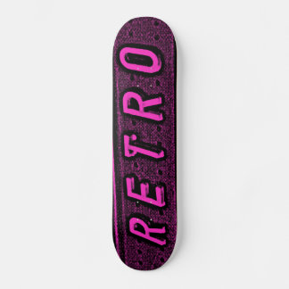 Skateboard Retro - Magenta y negro