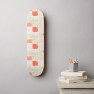 Skateboard Retro margarita Rosa rojo azul acuático Cumpleaños