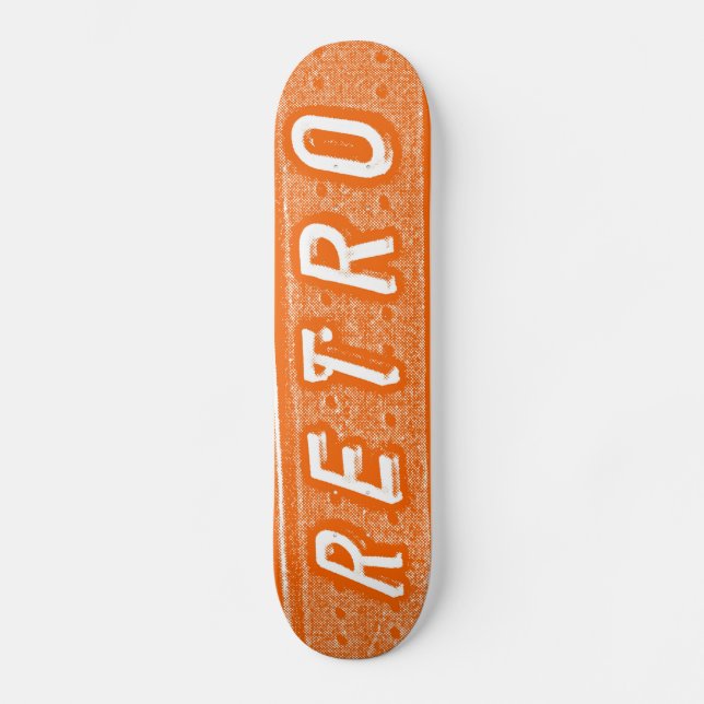Skateboard Retro - Naranja (Anverso)