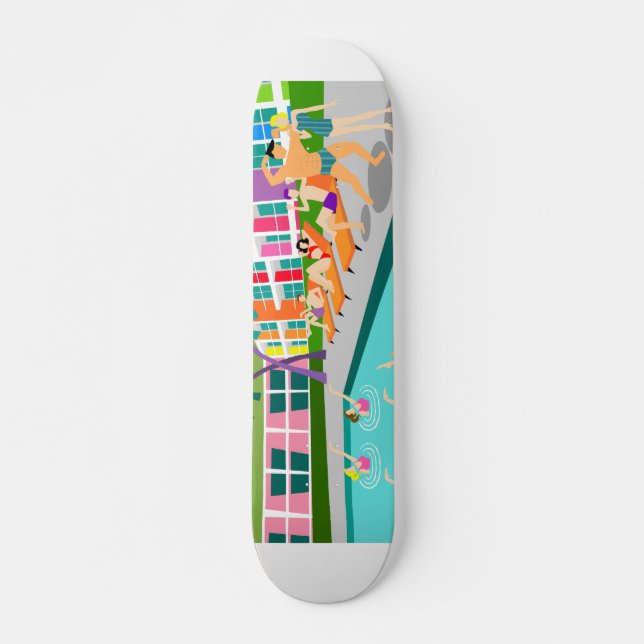 Skateboard Retro Palm Springs Hotel (Anverso )