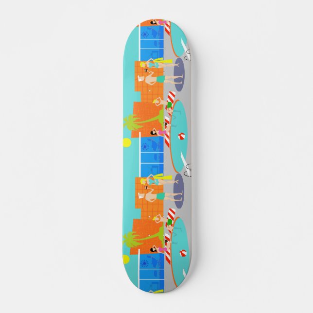 Skateboard Retro Pool Fiesta (Anverso )