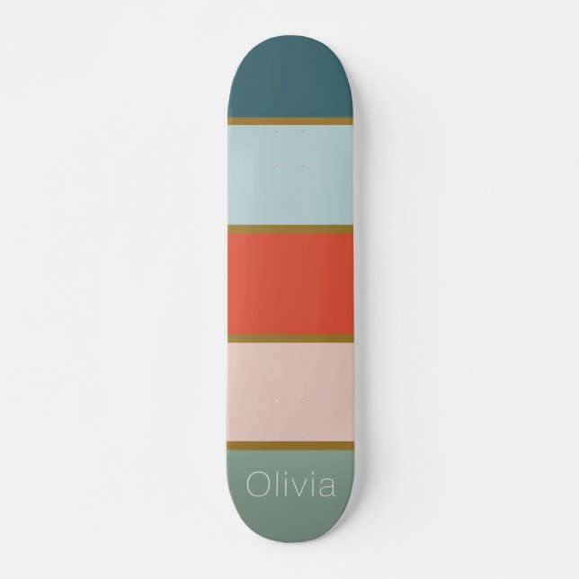 Skateboard Retro rayado (Anverso )